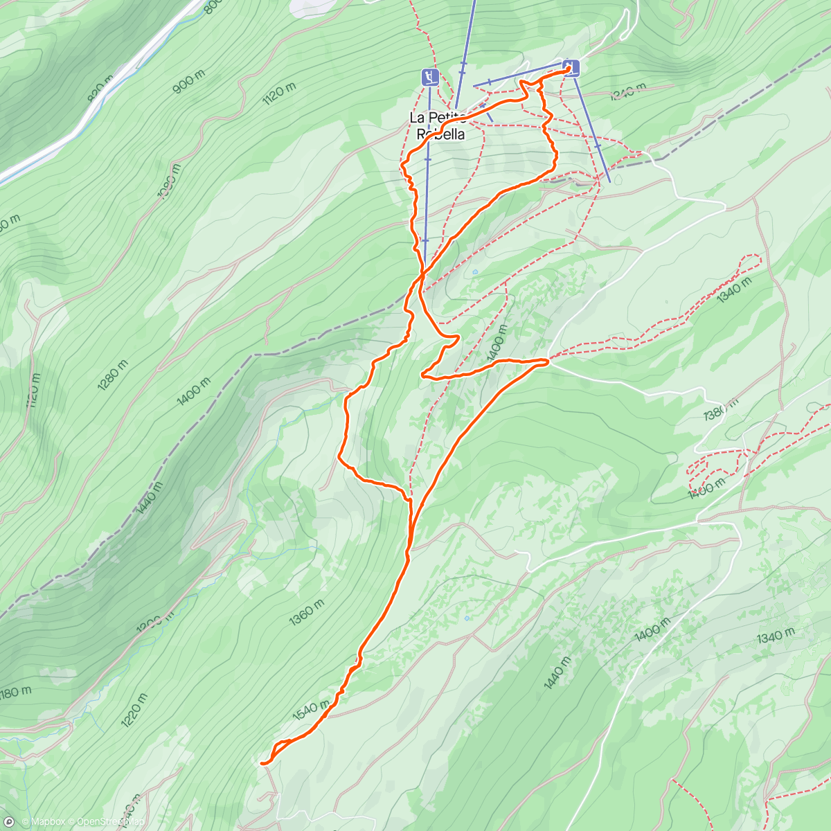 Map of the activity, La PDJ (Patrouille du Jura) va peut être remplacer la PDG… en tout cas les traceurs préparent la piste