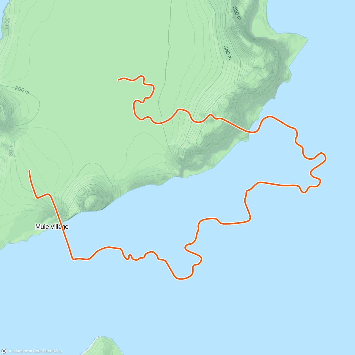 Map of the activity, Zwift - Knie