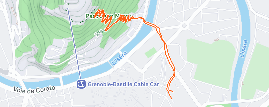 Map of the activity, Lunch Trail Run