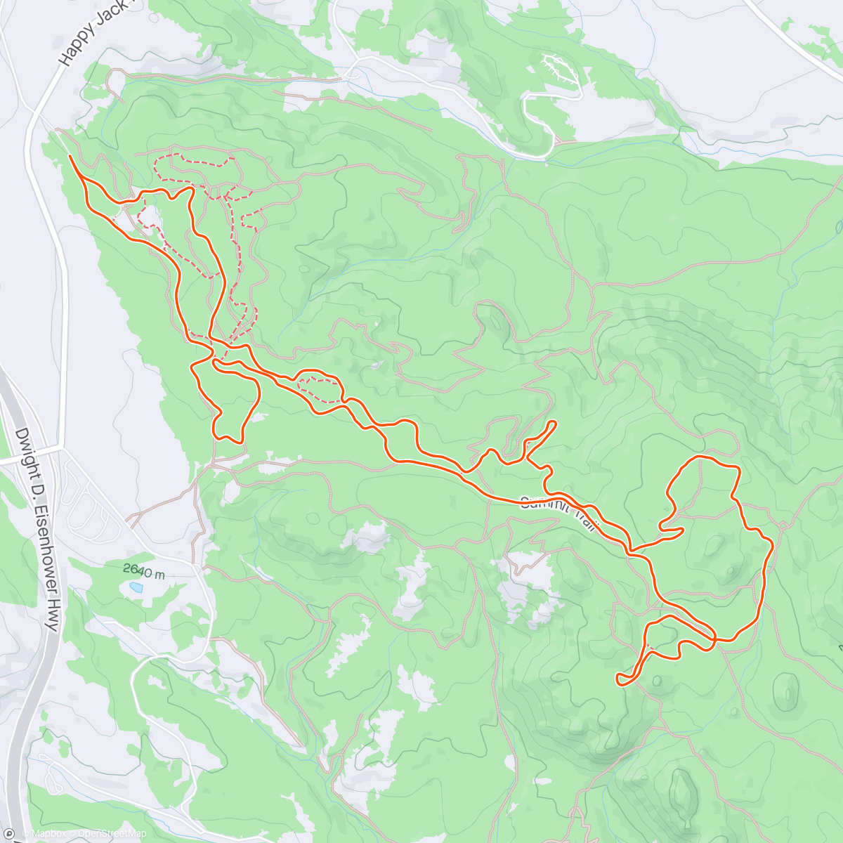 Map of the activity, Classic slow fresh snow shuffle