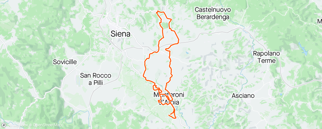 Карта физической активности (Sessione di mountain biking mattutina)