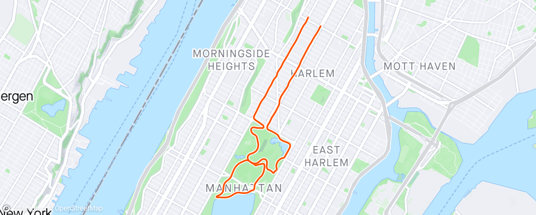 Karte der Aktivität „Morning Run in NYC 🗽🇺🇸”