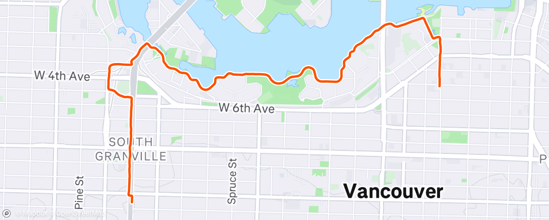 Map of the activity, Morning Run