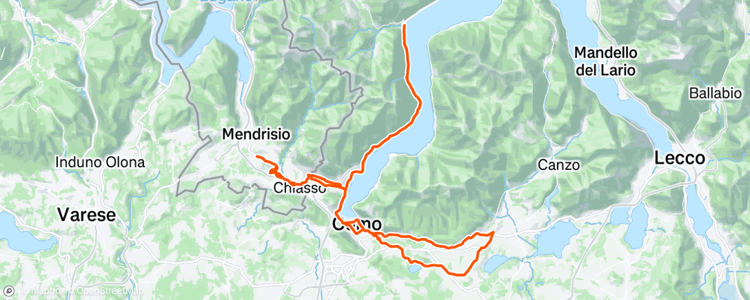 Map of the activity, Giro mattutino