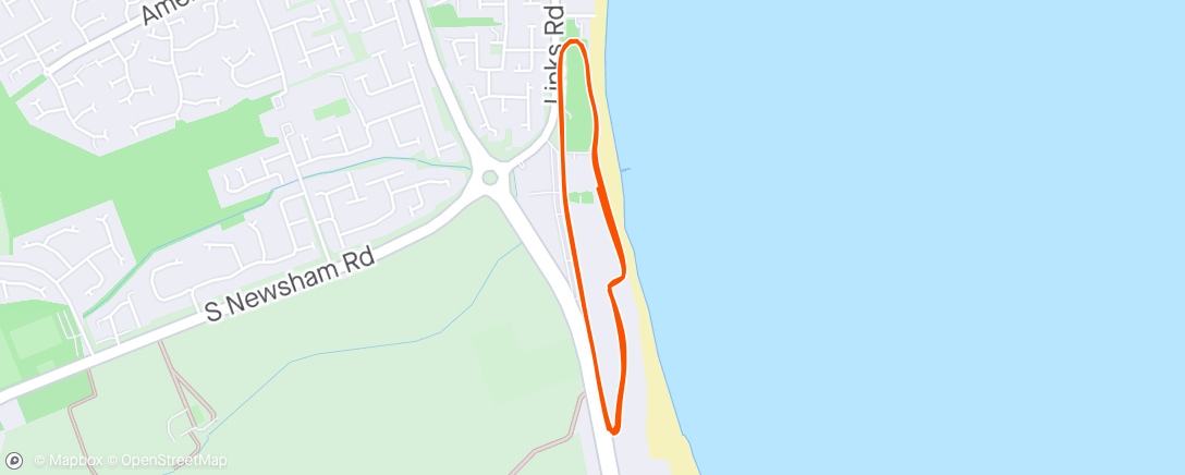 Map of the activity, Blyth Park Run