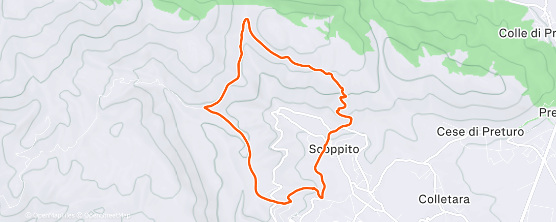 Map of the activity, Morning Hike