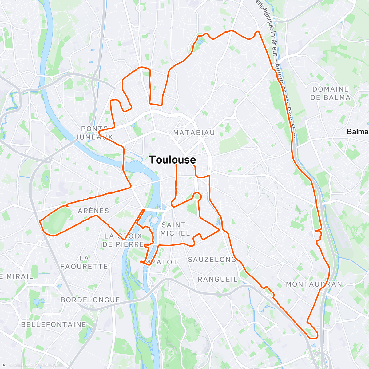 Map of the activity, 🩷Toulouse Marathon 🩷