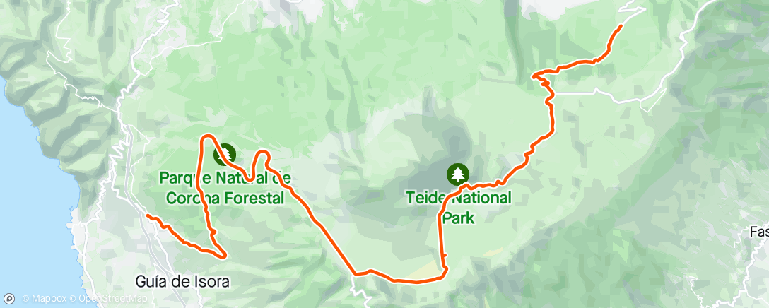 Map of the activity, Teide camp day 10