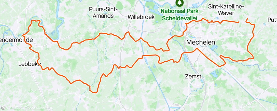 Map of the activity, Naar Dendermonde