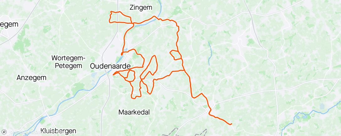 Map of the activity, Flandrien Challenge complete
