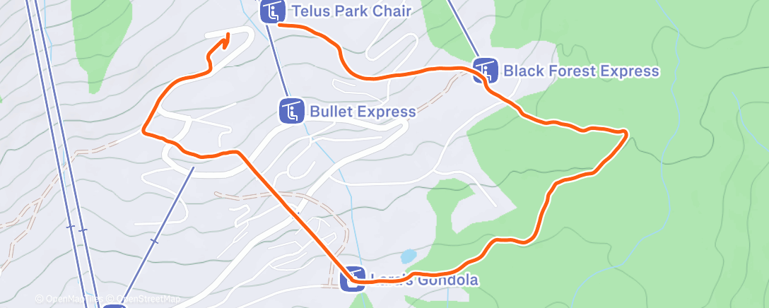 Map of the activity, Morning Hike