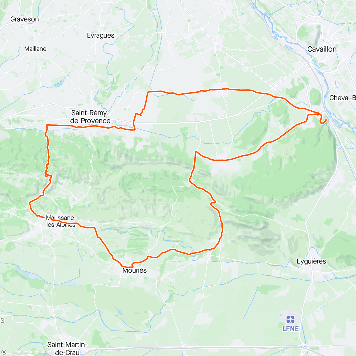 Map of the activity, Un petit tour dans les Alpilles