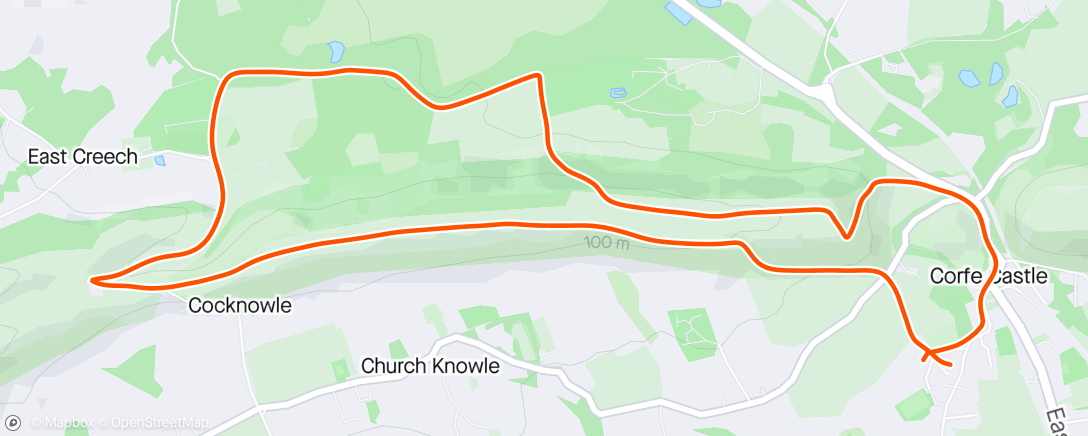 Map of the activity, West Hill