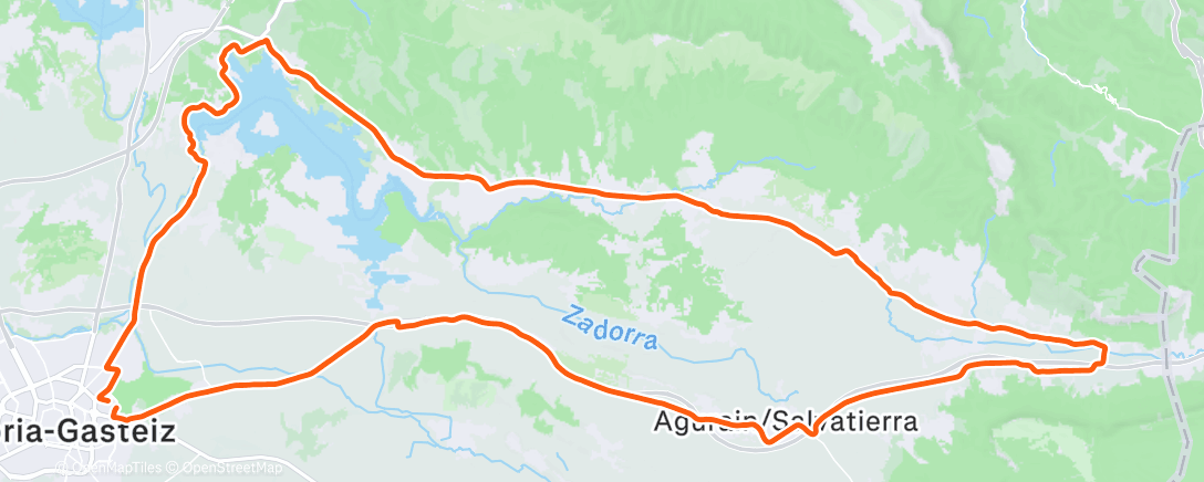 Map of the activity, Bicicleta a la hora del almuerzo