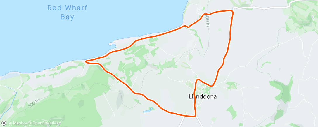 Map of the activity, Llanddona miles