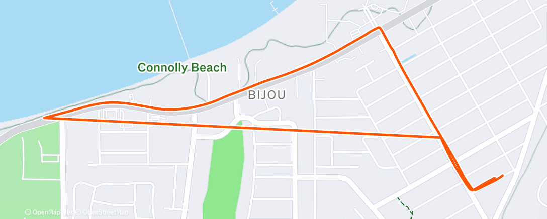 Map of the activity, Actually 3 miles