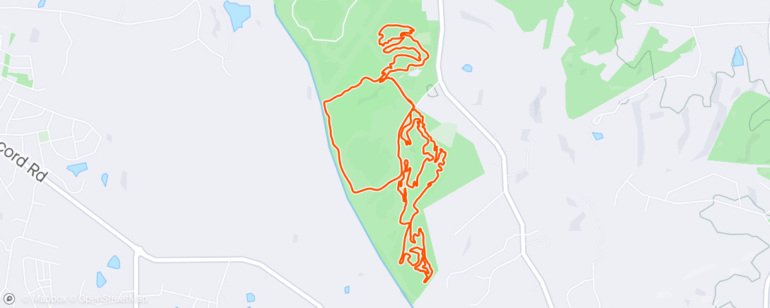 Map of the activity, MTB. Fisher Farm with FOMOB