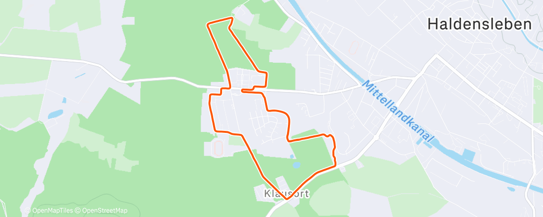 Карта физической активности (Afternoon Run)