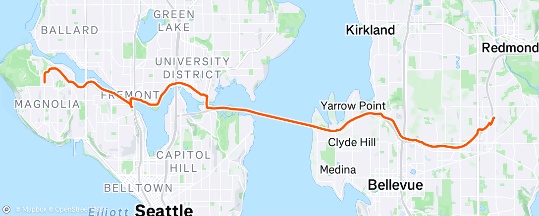 Map of the activity, Morning Ride