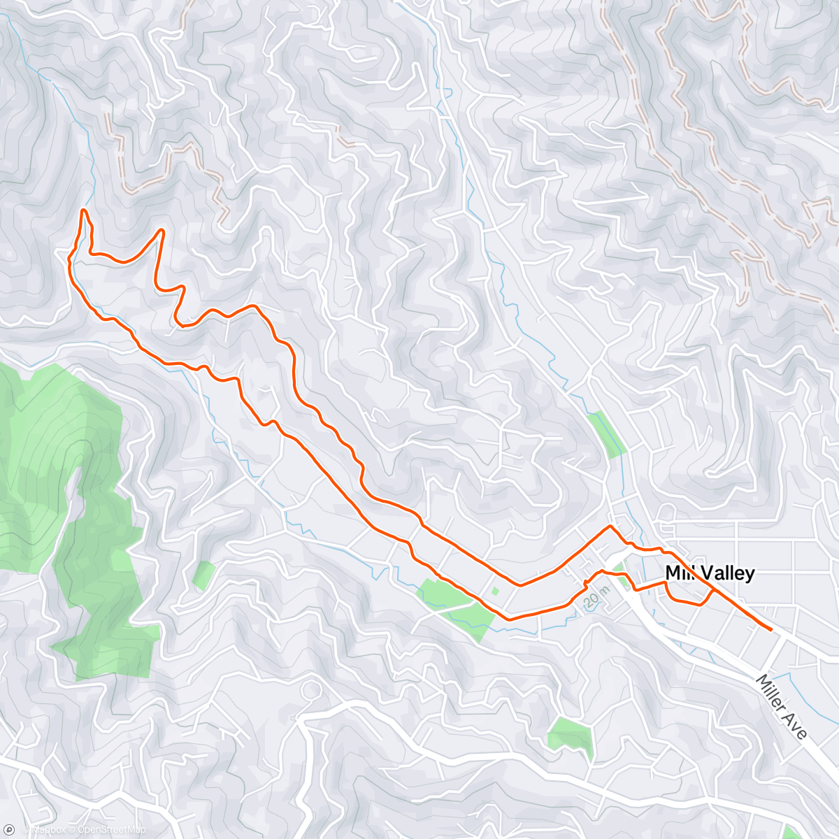 Mapa da atividade, Ryan rain run