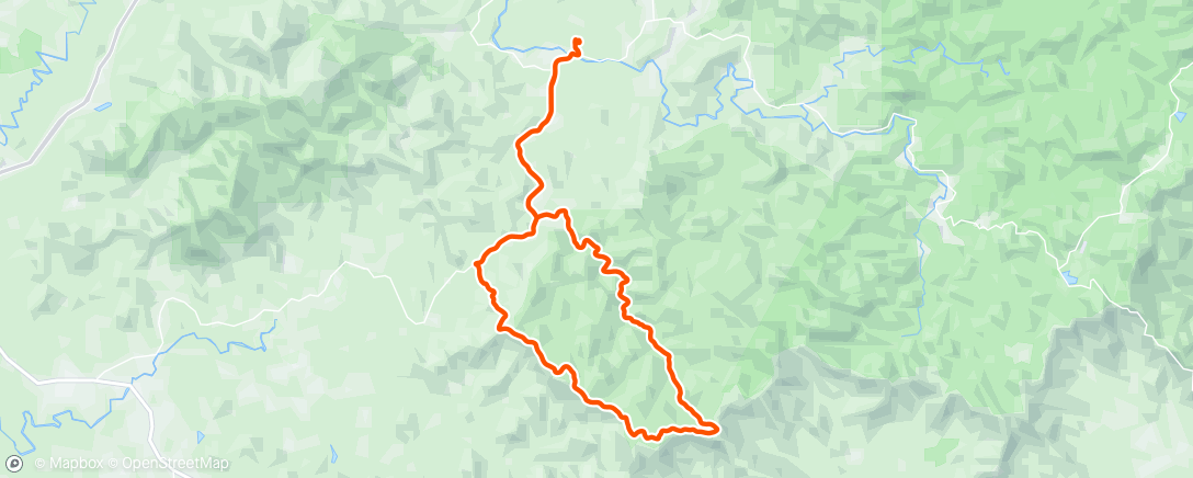 Mapa de la actividad, Bicicleta por la tarde