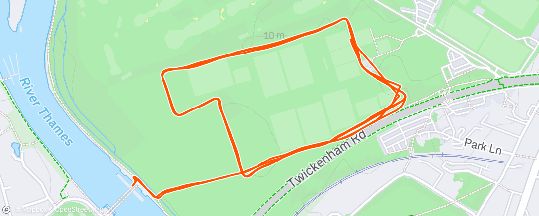 Map of the activity, parkrun ODP - getting moving