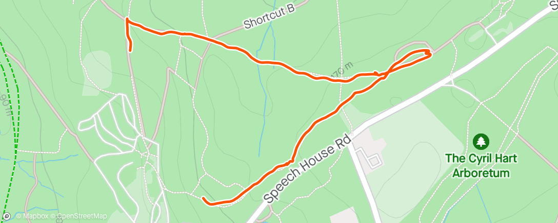 Mapa da atividade, Caminata por la tarde