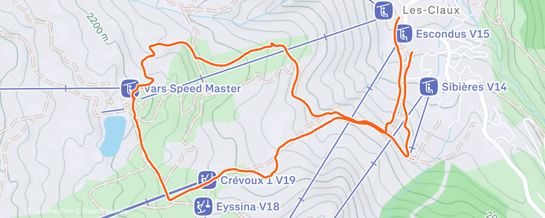 Map of the activity, Ski de randonnée dans l'après-midi