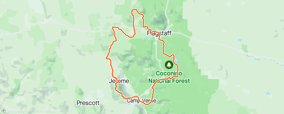 Map of the activity, Verde Valley Randonneé