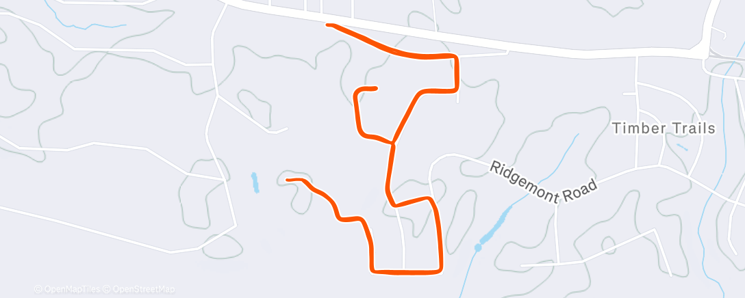Map of the activity, Evening Run