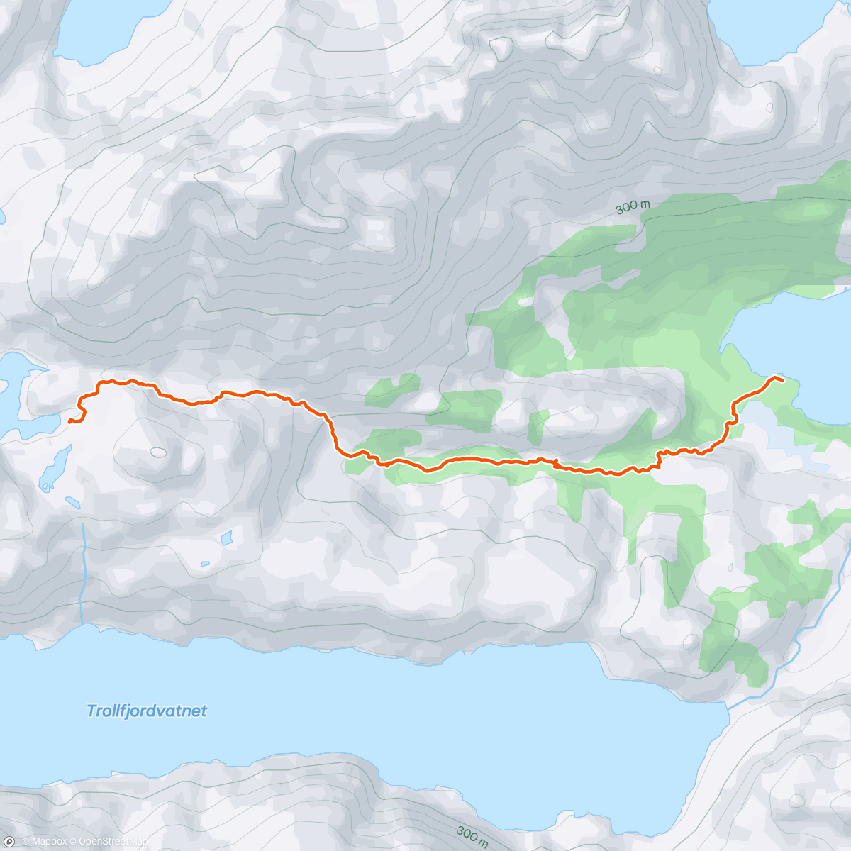 Map of the activity, Trollfjordhytta