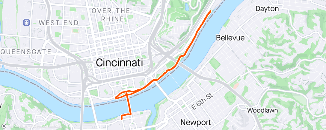Map of the activity, Covington / Cincinnati, Theodore M. Berry International Friendship Park