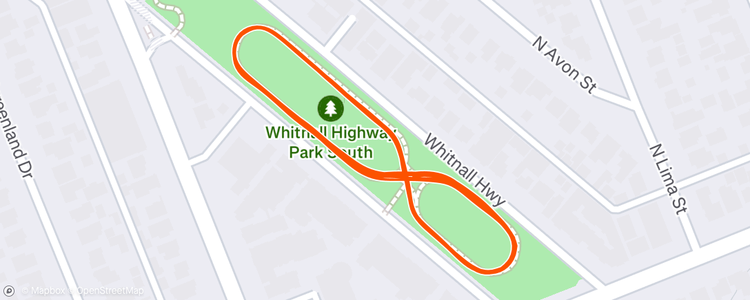 Map of the activity, Lunch Trail Run