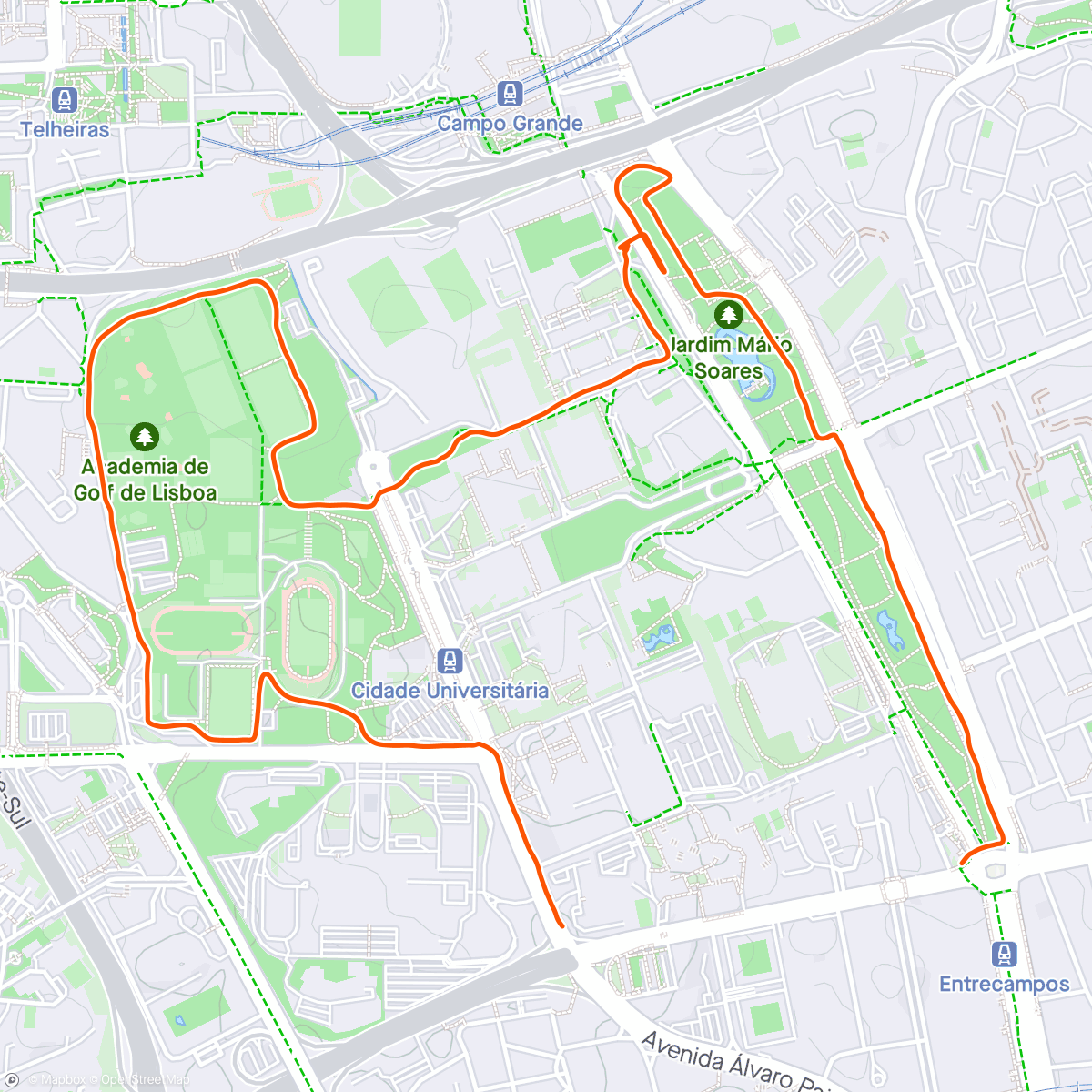 Map of the activity, Little run at home, but already too hot outside 🥵