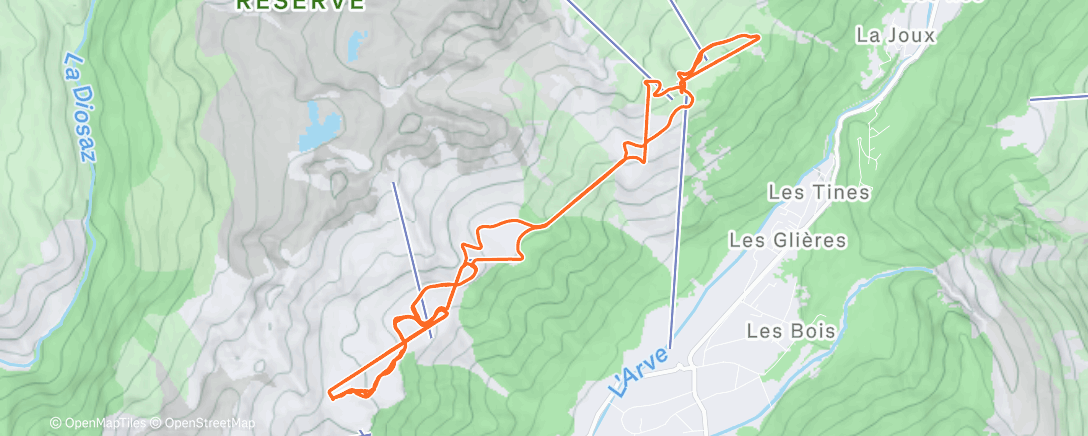 Map of the activity, Lunch Alpine Ski