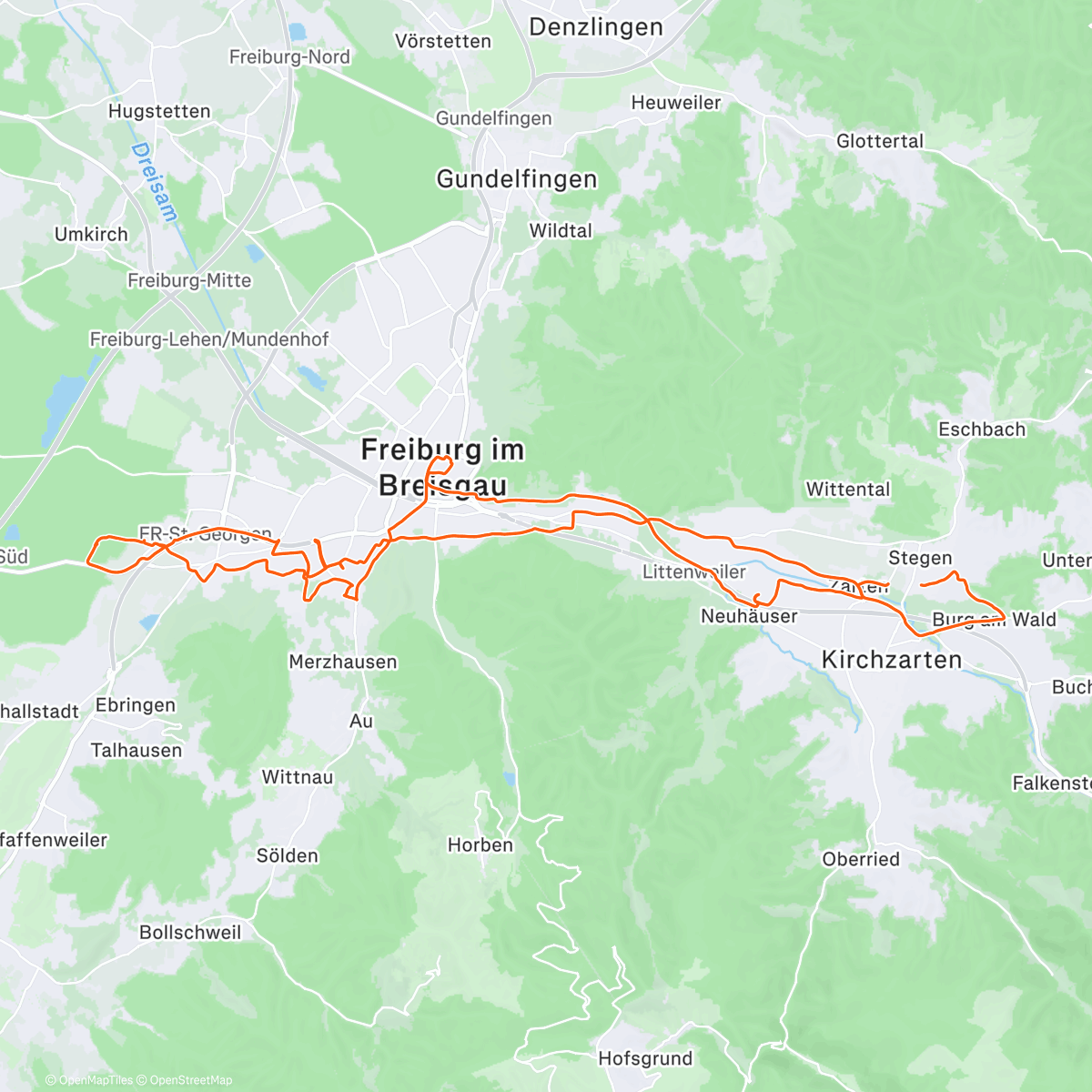 Map of the activity, Radkurier