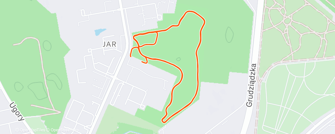 Map of the activity, Afternoon Run