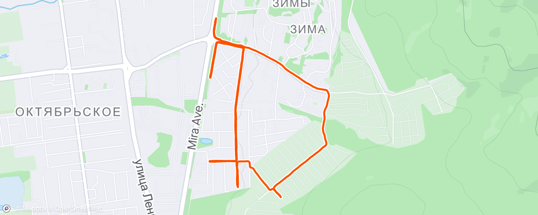 Map of the activity, 17/19/24 Run