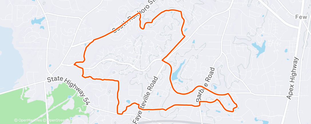 Map of the activity, Woodcroft ATT loop with Alex