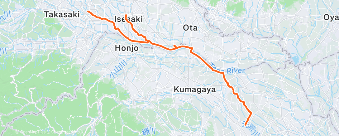 Map of the activity, 朝のライド