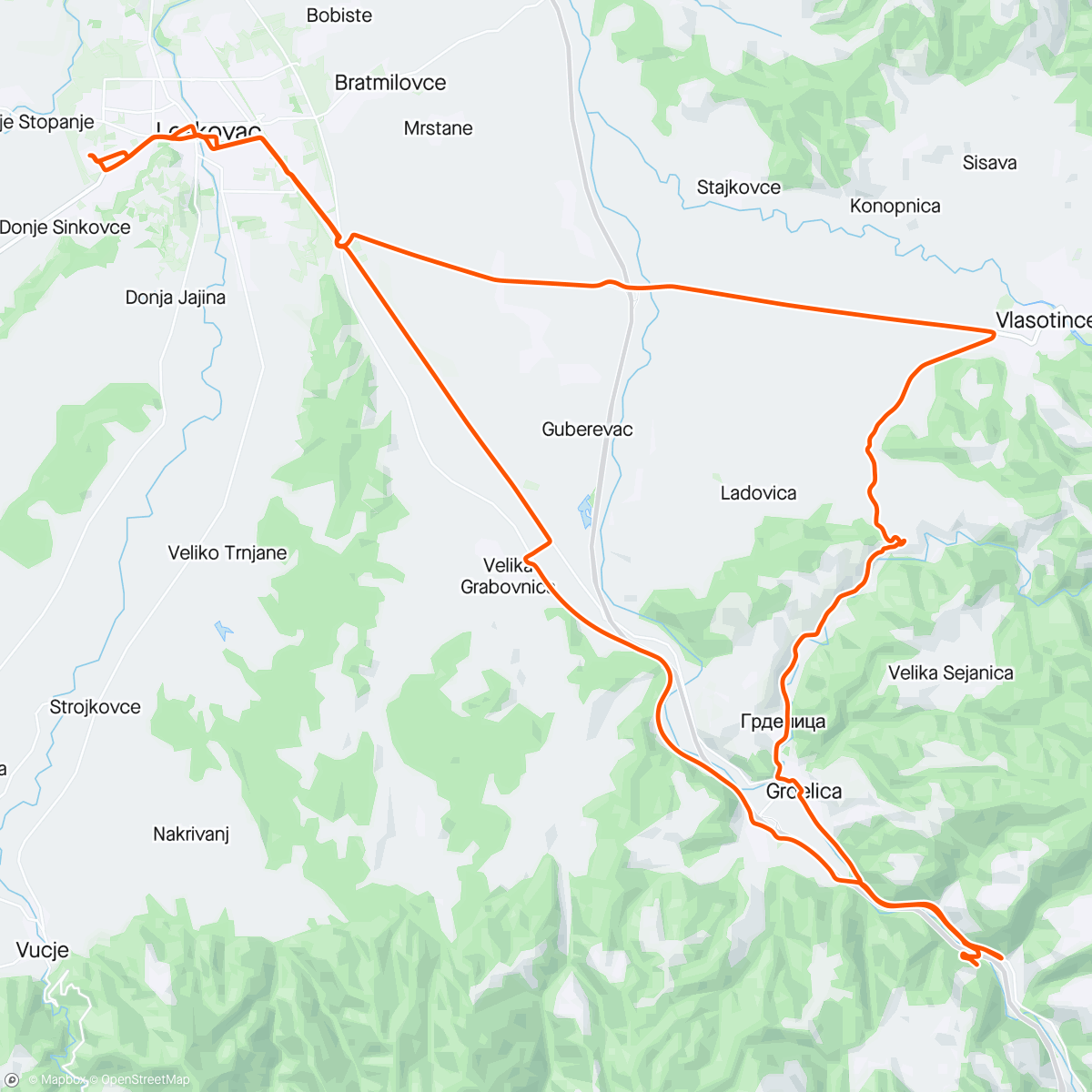 Map of the activity, LeGrdKozVlaLe
