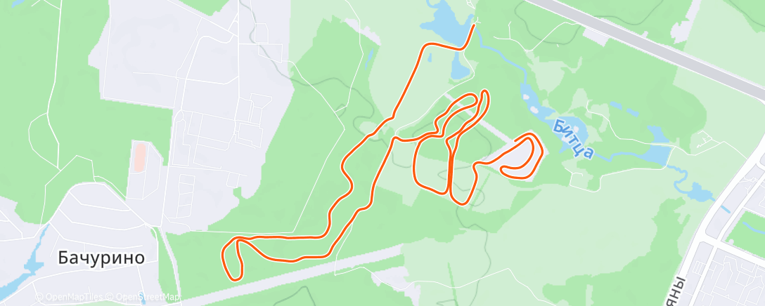 Map of the activity, Северный лыжный заезд (день)