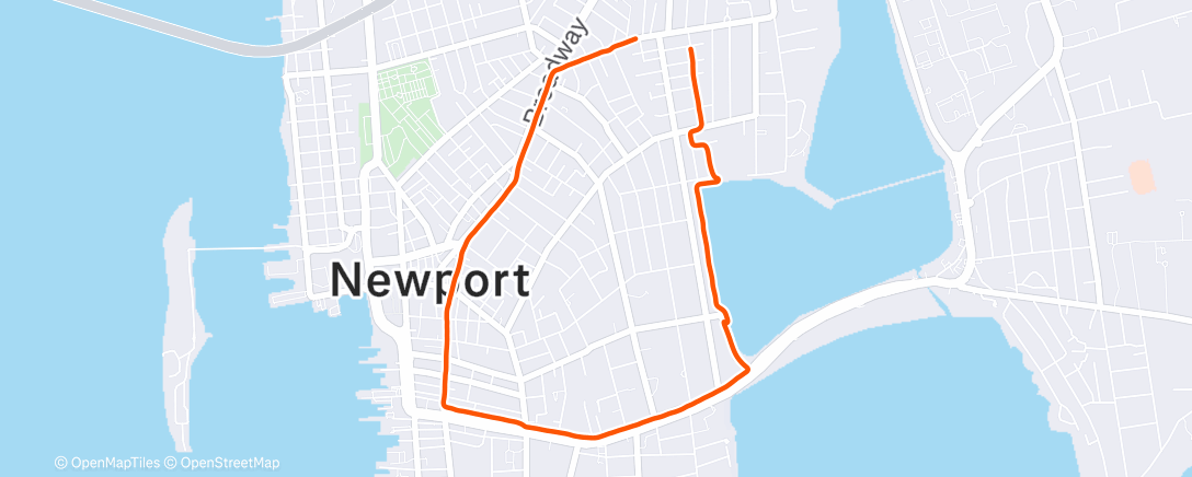 Map of the activity, Morning Run