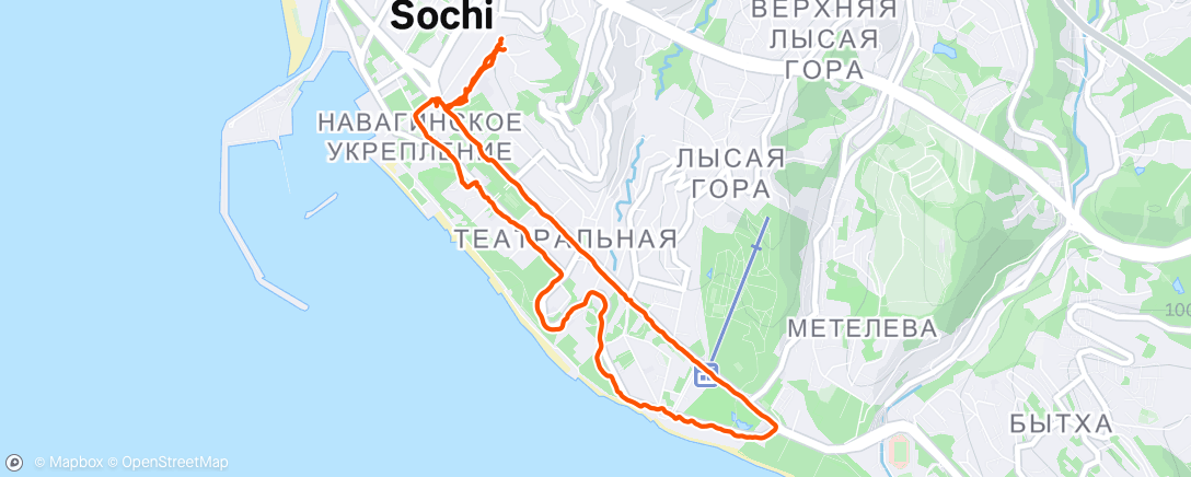 Map of the activity, Утренний забег