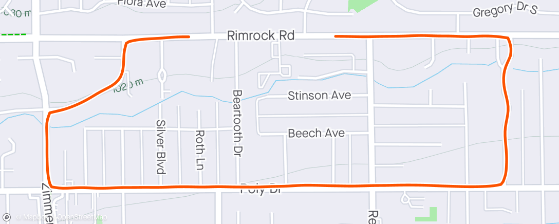 Map of the activity, Nike Run Club: Thursday Afternoon Run