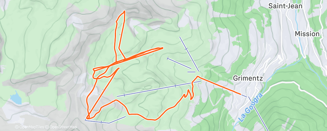 Map of the activity, Morning Alpine Ski