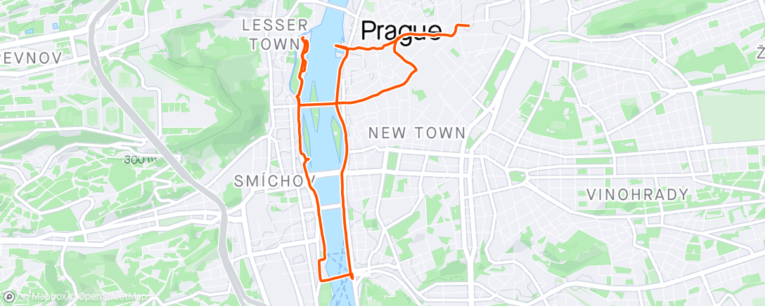 Map of the activity, Prague 1 / Prague 5
