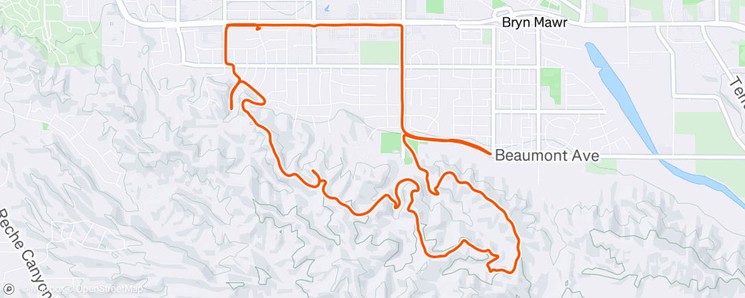 Map of the activity, 9 miles before 9 hours