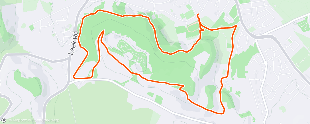 Map of the activity, Evening Trail Run