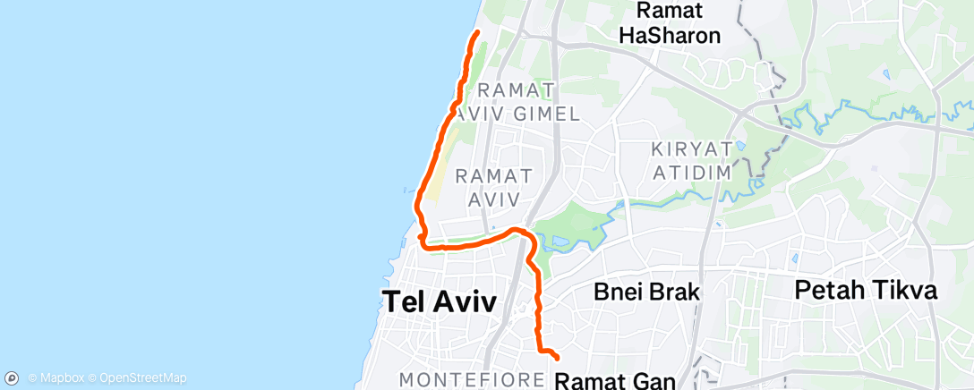 Map of the activity, Morning Run